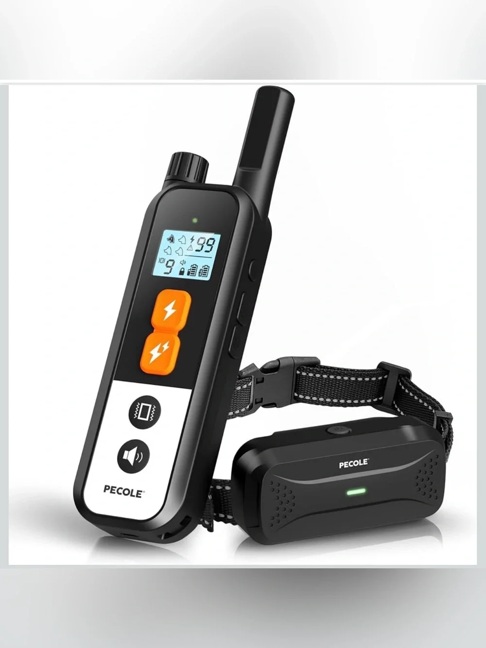 PECOLE Dog Training Collar Rechargeable Waterproof Remote 1600ft